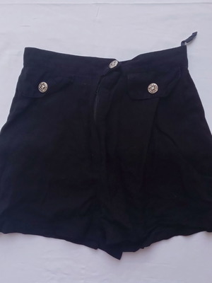 High-waisted black shorts used, size M
