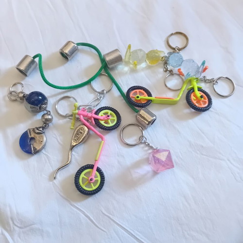 Keychains used, colorful assorted pack