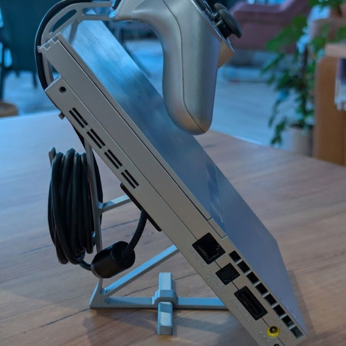 3D Printed Console and Controller Stand with Cable Management for PlayStation 2 Slim new