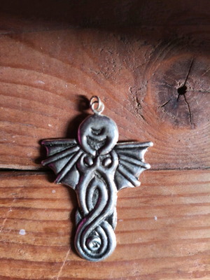 Cthulhu necklace new, silver with thick chain