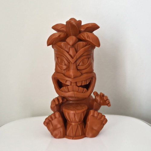 Tiki figure 3D like new with drum, 9x7x15cm