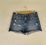 Zara denim shorts, premium wash, blue, size L