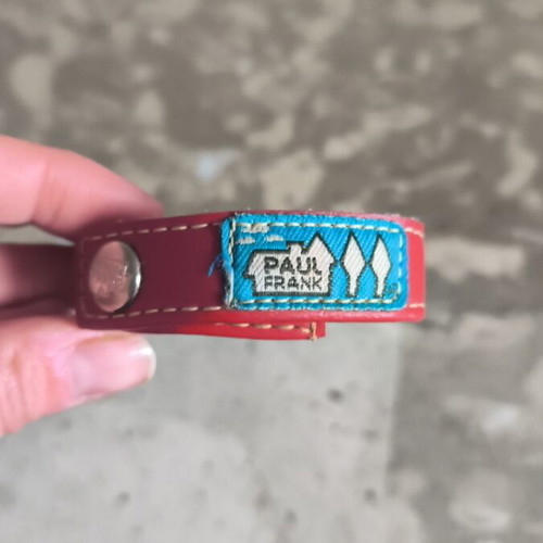 Paul Frank leather bracelet like new, red