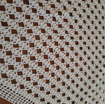 Handmade crocheted table runner like new, white