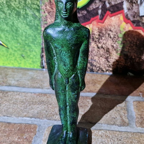 Kouros bronze decorative statue like new, solid, height 19 cm