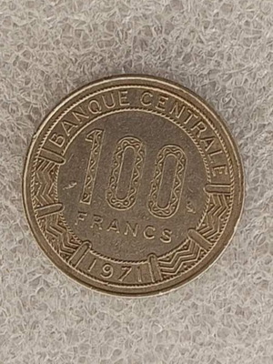 Congo Republic 100 Francs nickel coin 1971 FA-28