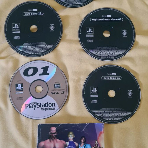 Playstation1 4 EURO Demos και 1 Playstation Magazine Demo μεταχειρισμένο με χάρτινη θήκη