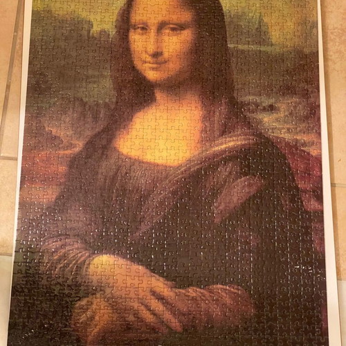 Mona Lisa puzzle 1000 pieces new, ready glued for framing