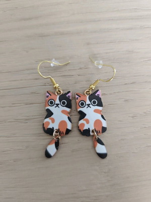 Tricolor Cat Earrings new