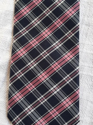 Tie Riccardo Ferri 100% Microfibre Made in Italy Like New Gray Pink
