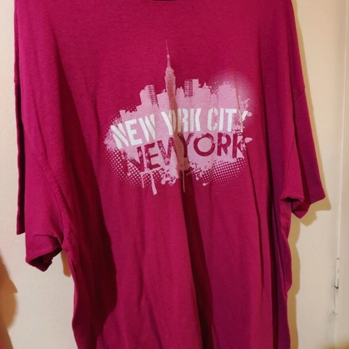 Unisex T-shirt New York City 2XL like new, pink