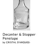  Κανάτα νερού / κρασιού Cristal D'arques / J.G.Durand "Penelope" Franse 80'
