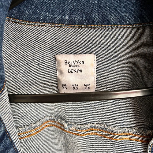 Bershka denim jacket used, size XS, blue