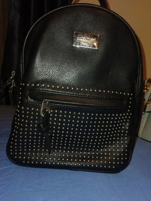 Backpack like new, modern, black and silver