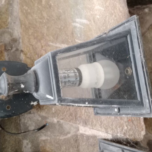 Outdoor lamps used, set of 3, functional