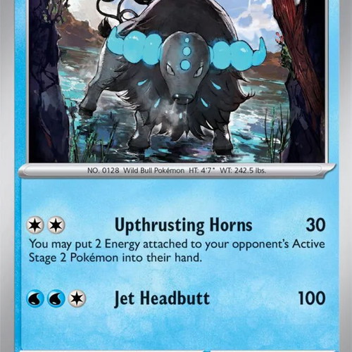 Pokemon Paldean Tauros collectible card new