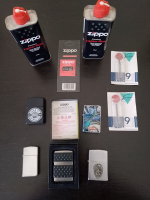 Authentic lighters used, pack of 3 with Zippo accessories