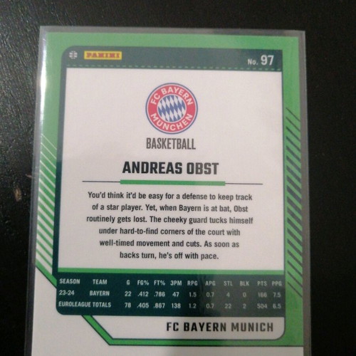 Andreas Obst 2024-25 Panini Donruss Euroleague card like new
