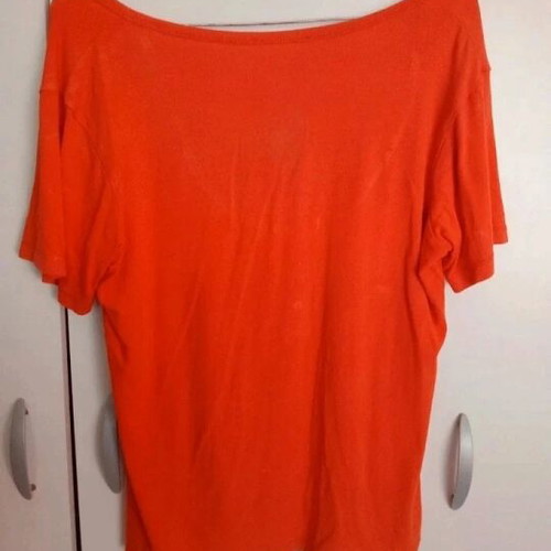 Orange summer cotton t-shirt like new, size L