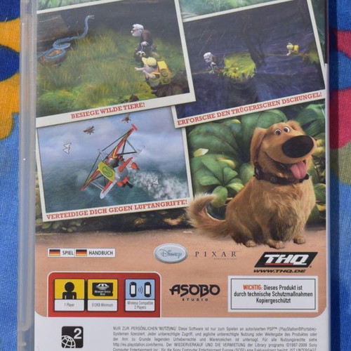 Disney Pixar Up PSP game like new, German version