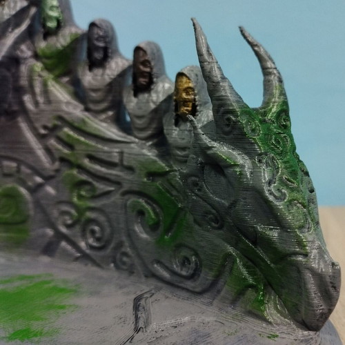 Skyrim Dragon Priest Altar 3D printed figure new, hand-painted, 20 cm