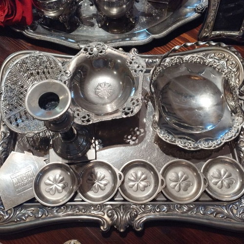 Silver-plated utensils used, set of 16 pieces