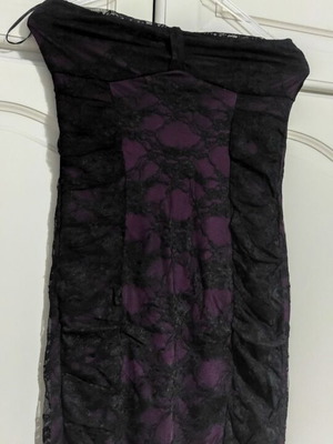 Strapless dress Paranoia size M like new, black and pink