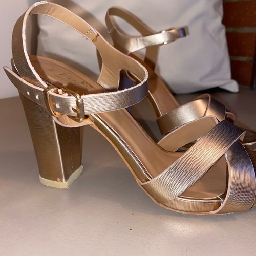 Women's sandals used size 41 pink and gold