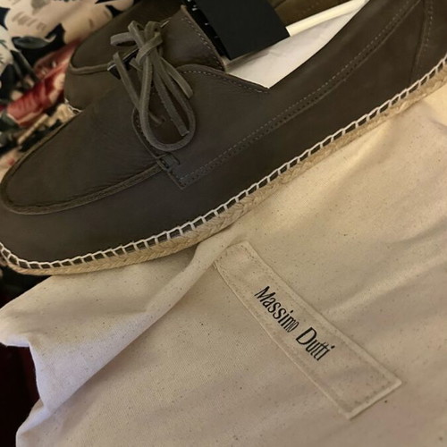 Massimo Dutti men's leather loafers brand new, green, size 43