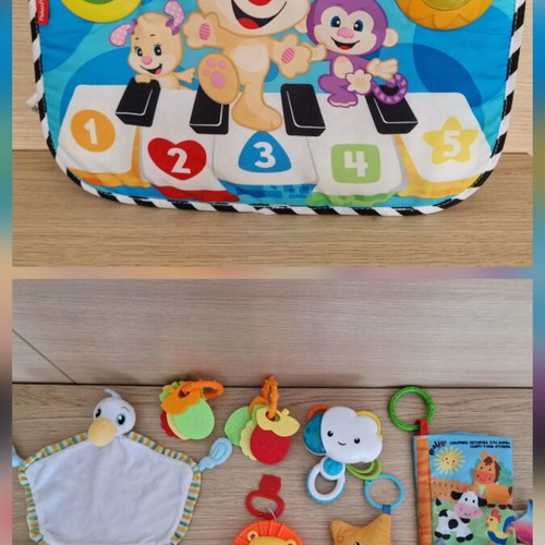 Baby toys like rattles, teethers and soft activity books, like new