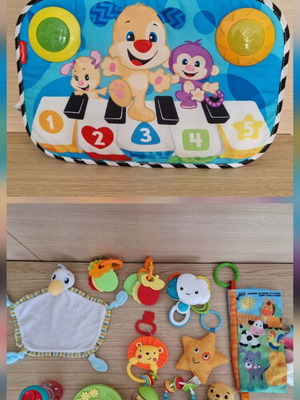 Baby toys like rattles, teethers and soft activity books, like new
