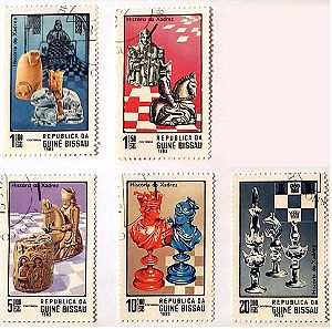 Σετ 5 γραμματοσήμων Σκάκι
