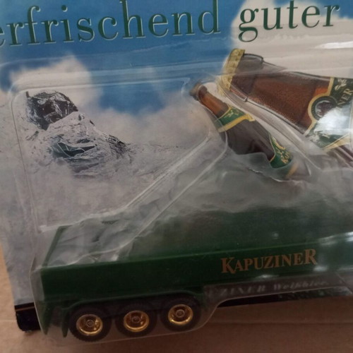 Truck - Articulated lorry in H0 scale - beer advertisement with bottle and ice mountain - Kapuziner