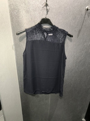 Blue shirt with lace Jaqueline de Yong like new, size small