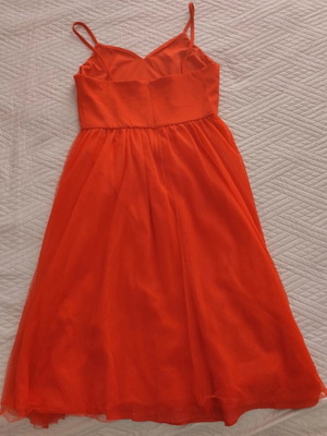 Shein midi dress red like new with tulle and crystals