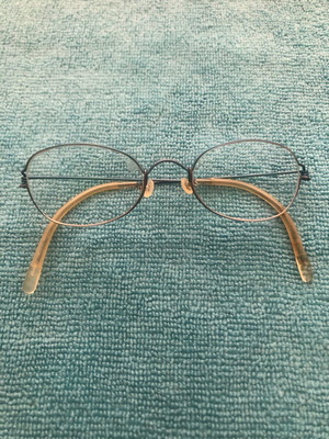 Lindberg titanium kids eyeglass frame used, blue turquoise