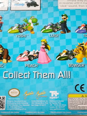 Super Mario Wii Pull Back Racers Toad σφραγισμένη φιγούρα 12εκ