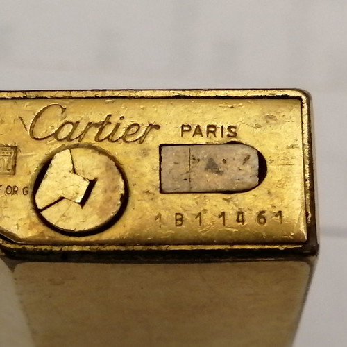 Cartier Paris PLAOUF OR G lighter used, yellow gold 94.6 g