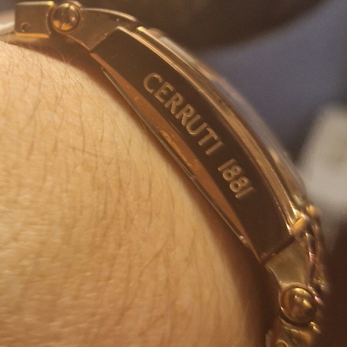 Cerruti Rimini ladies watch like new with leather strap and Swarovski