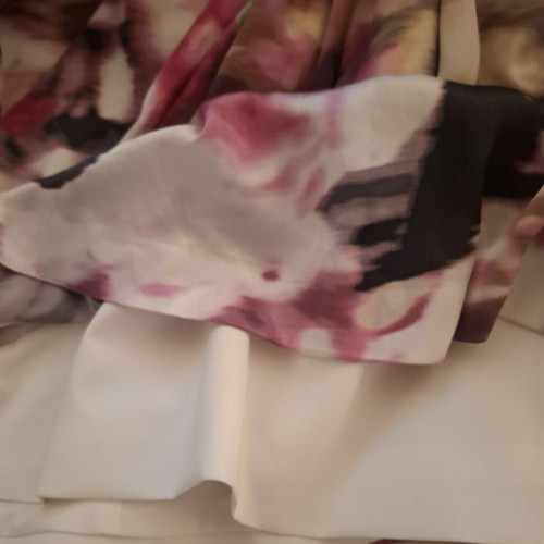 Karen Millen Silk Dress Like New, Multicolor, Size XL