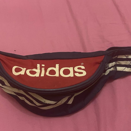 Adidas vintage waist bag like new, blue and red