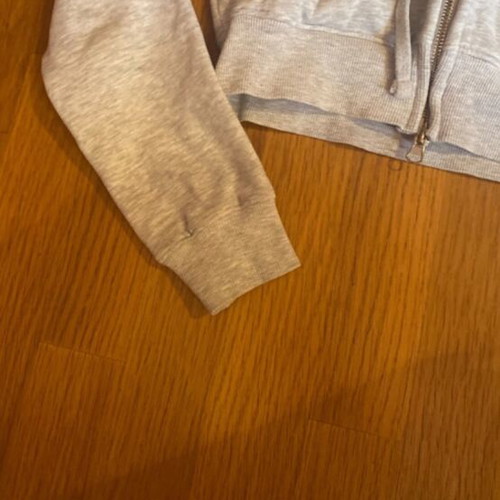 Bershka Melbourne cropped hoodie, grey, XS