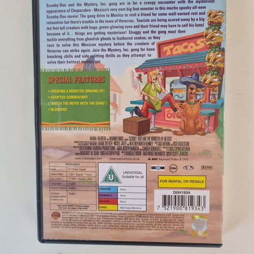 Scooby-Doo and the Monster of Mexico DVD, animated movie