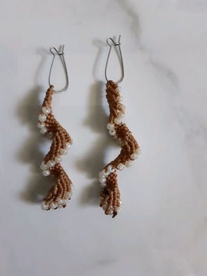 Handmade macrame earrings like new