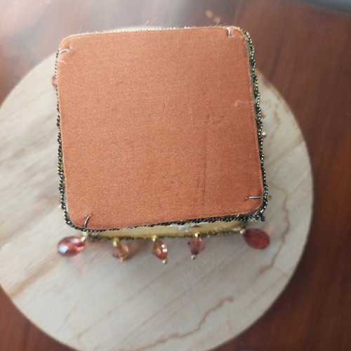 Vintage candle holder tealight like new with beads