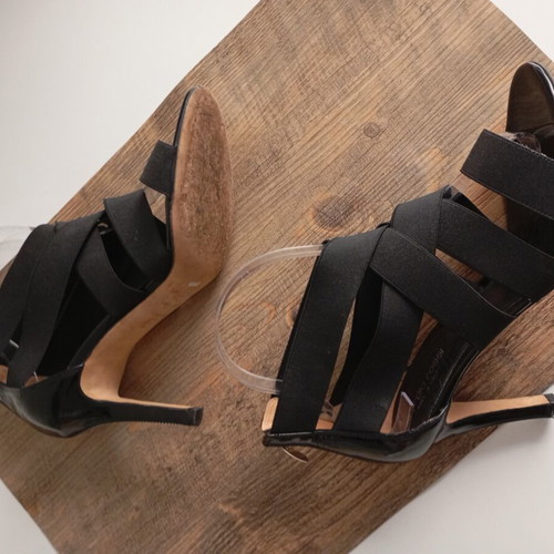 Sergio Rossi leather sandals like new, size 37, black
