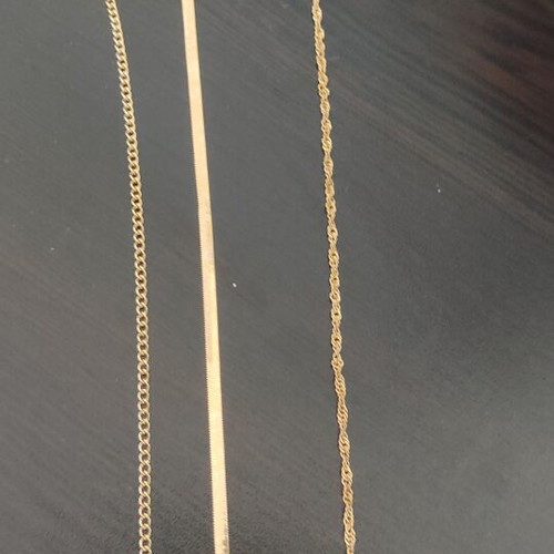 Anklet set of 3, like new, gold color