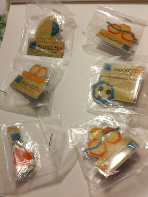 Athens 2004 Swatch pins like new, set of 6 collectible
