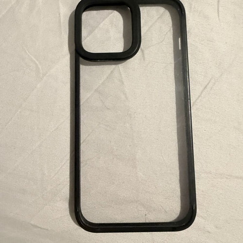 iPhone 13 Pro Max transparent case with black details like new