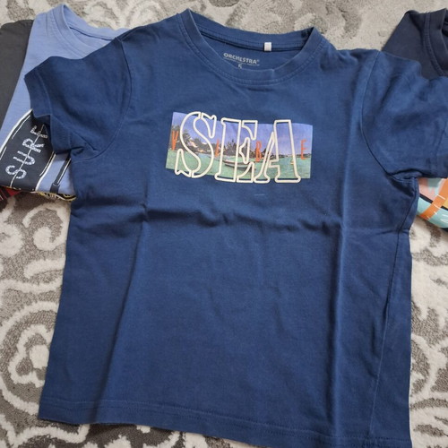 Orchestra t-shirt set used, pack of 7 for boys size 110 cm